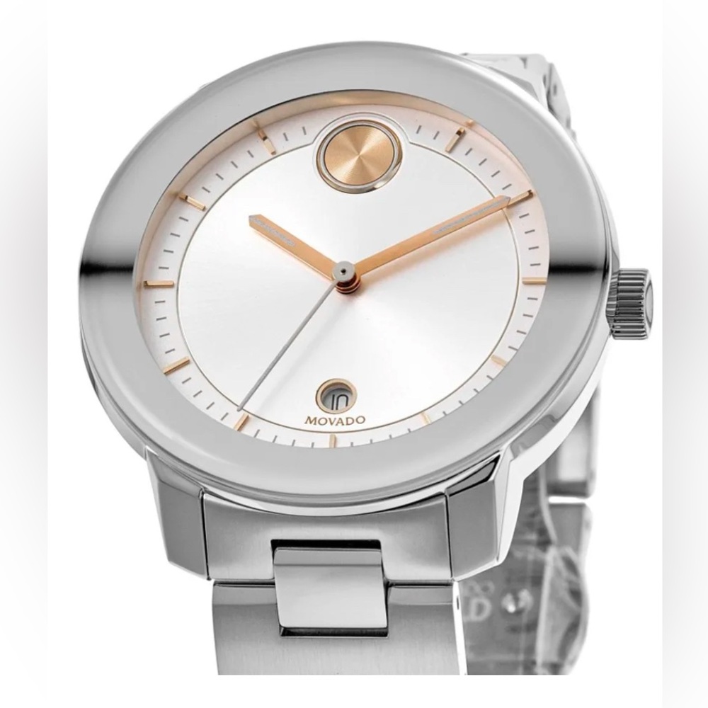 New Movado Bold Women’s Verso Stainless Steel Bracelet Watch 3600747 - Picture 2 of 4